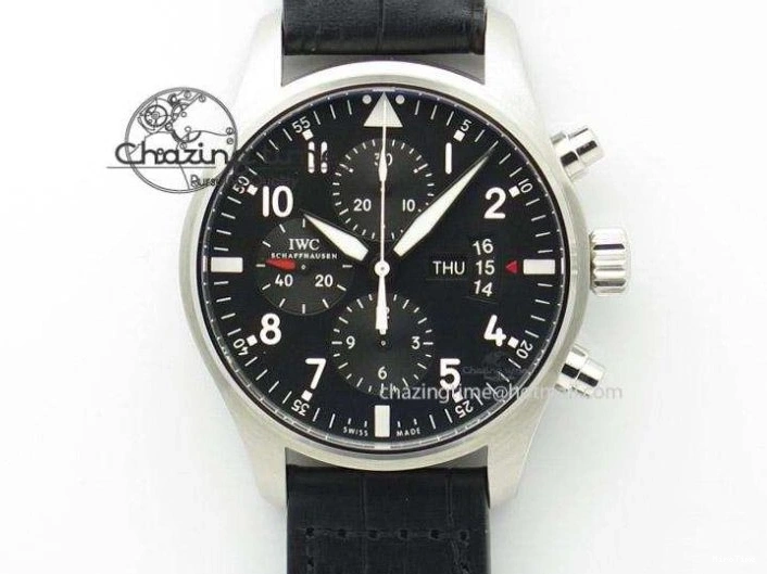 MIROTIME 0314 Classic Aquatimer Chrono IW376803 V6F 1:1 Best Edition Black Dial On SS Bracelet A 7361